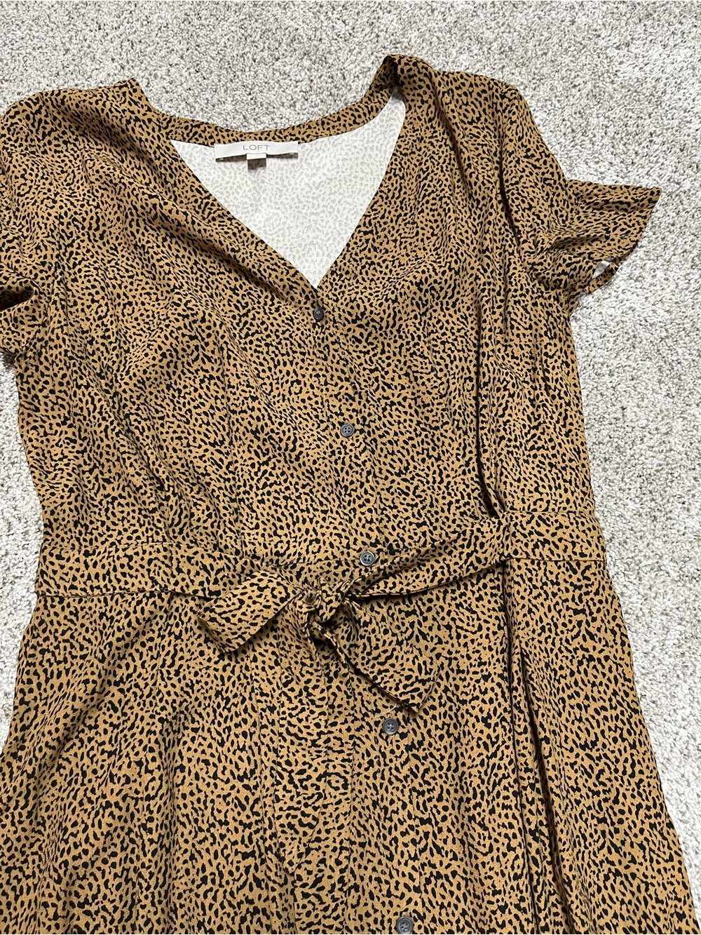 LOFT 10 TALL Leopard Dress